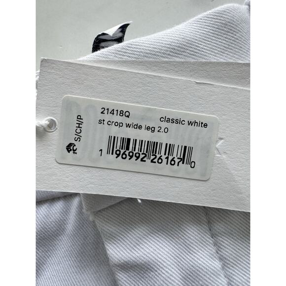 SPANX Stretch Twill Wide Leg Crop Pants White Size Small petite - Picture 4 of 4